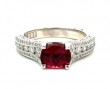 Ladies Rubellite and Diamond right hand ring