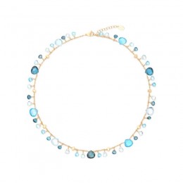 Marco Bicego 18K Yellow Gold Blue Topaz Paradise Neckalce