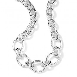 IPPOLITA Large Linked Hammered Bastille Necklace