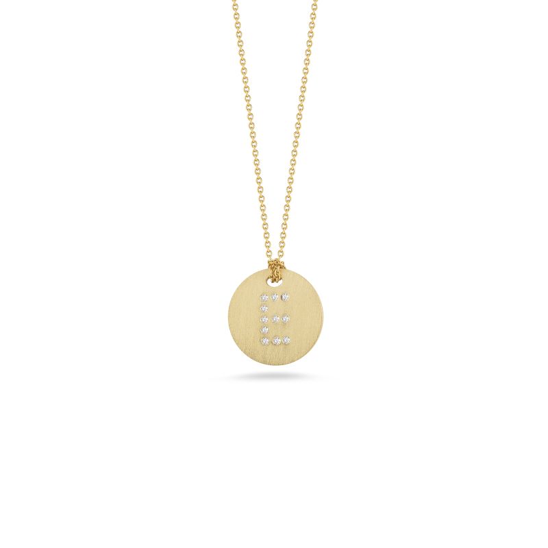 18K WHITE GOLD TINY TREASURES DIAMOND LOCK NECKLACE - Roberto Coin