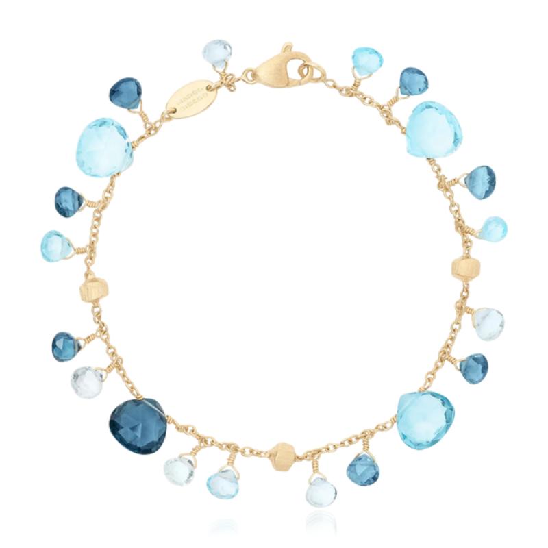 Marco Bicego Paradise 18K Yellow Gold  Blue Topaz Bracelet