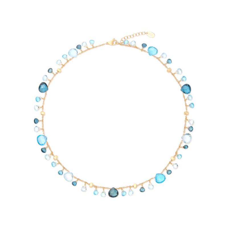 Marco Bicego 18K Yellow Gold Blue Topaz Paradise Neckalce