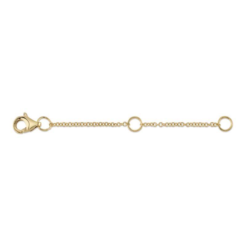 14K Yellow Gold Diamond Lobster Double Clasp Necklace